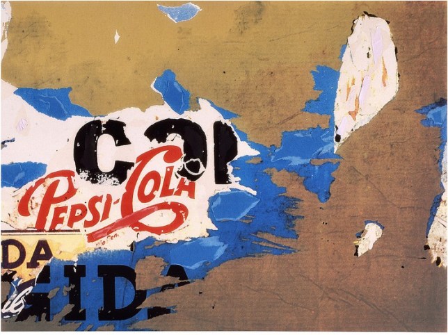 Mimmo Rotella, Pepsi, 1998 exposé à Stefanini Arte une des réussites d'Artsper