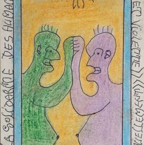 La solidarité des humains, hommes de races verte et violette, se respecte mutuellement
