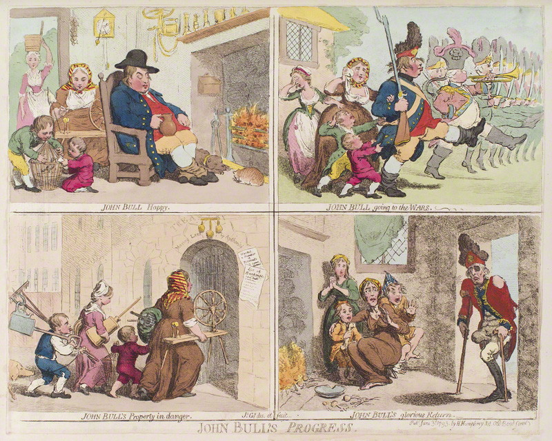 by James Gillray, published by Hannah Humphrey, hand-coloured etching, published 3 June 1793, histoire bande dessinée