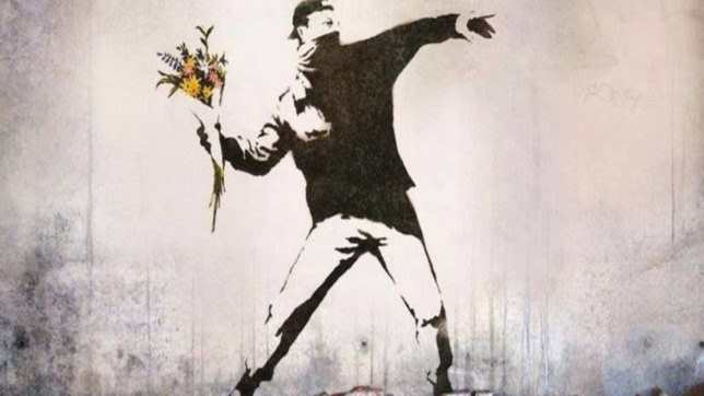 Love is in the Air de Bansky