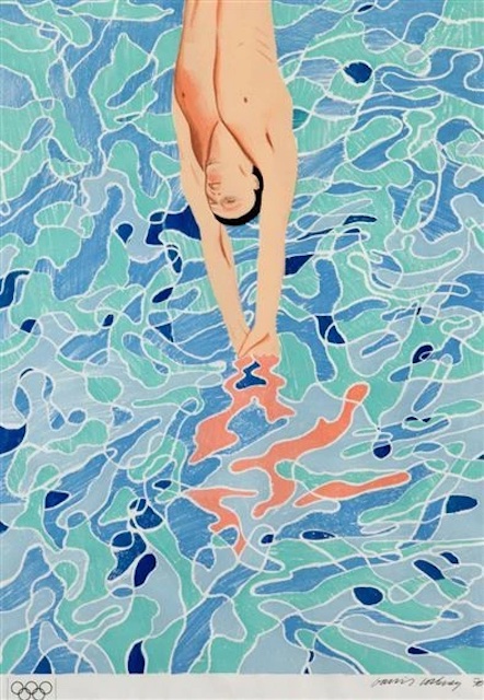 L'affiche d'une piscine de David Hockney pour les Jeux olympiques de Munich (1972).