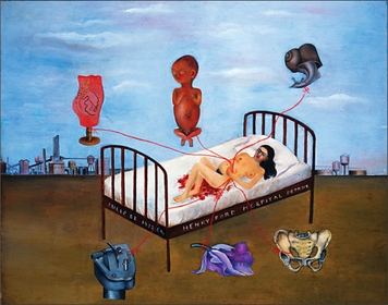 Frida Kahlo painting "Henry Ford Hospital"