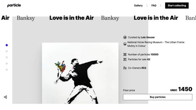 Le site web de Particle ou Love is in the Air a été vendu