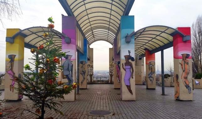 Street art de Julian Seth Malland à Belleville, Paris