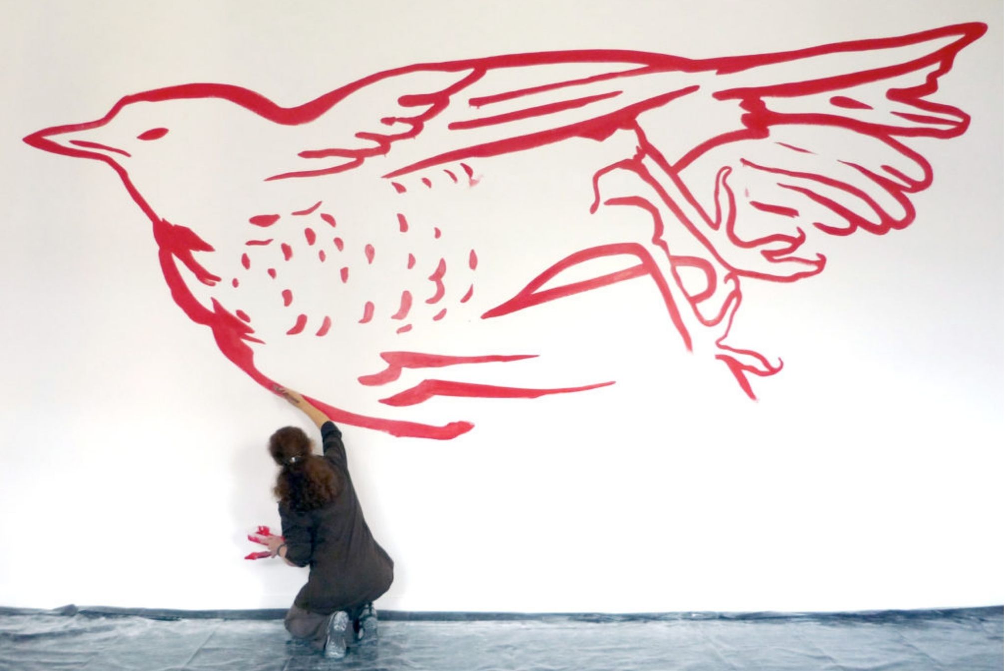 Françoise Pétrovitch, Dessin mural, 2011 © francoisepetrovitch