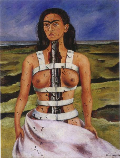 Frida Kahlo painting "The Broken Column"