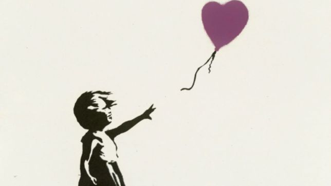 Girl with Ballon Violet de Bansky