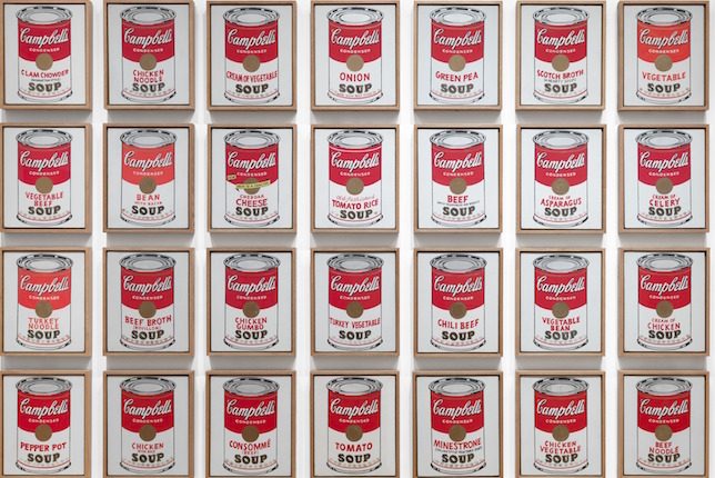 Image décorative: 25 Œuvres Contemporaines à connaître absolument:Andy Warhol, Campbell's Soup Cans, 1962
